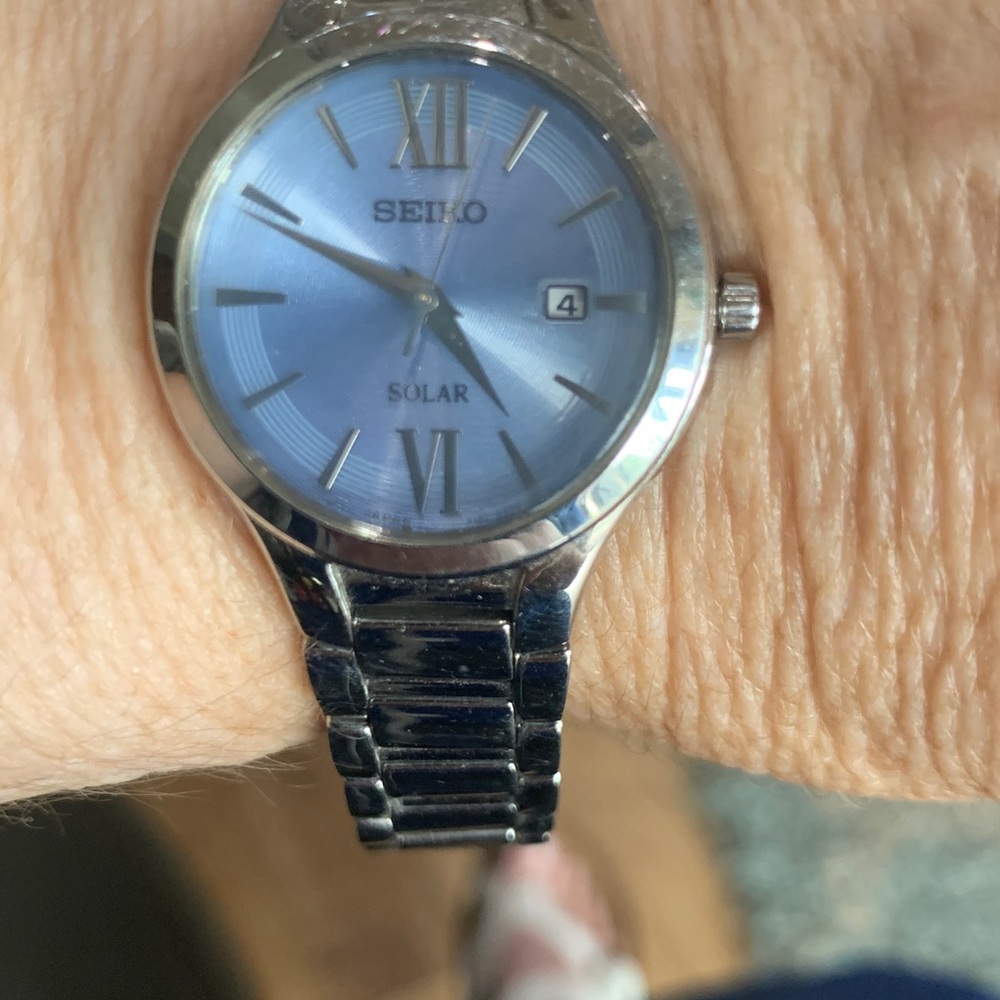 Seiko Blue Dial Silver Watch